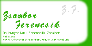 zsombor ferencsik business card